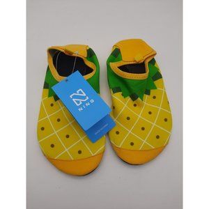 Ning Kids Water Shoes  Size 34/35 Multicolor  Rubber Sole Pineapple NEW